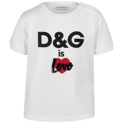 Afbeelding van Dolce & Gabbana L2JTBE baby t-shirt wit