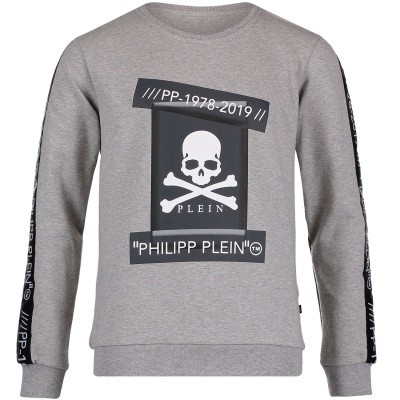 Afbeelding van Philipp Plein BJO0098 kindertrui grijs