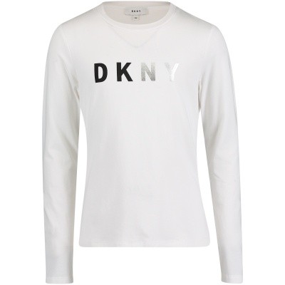 Afbeelding van DKNY D35N85 kinder t-shirt wit