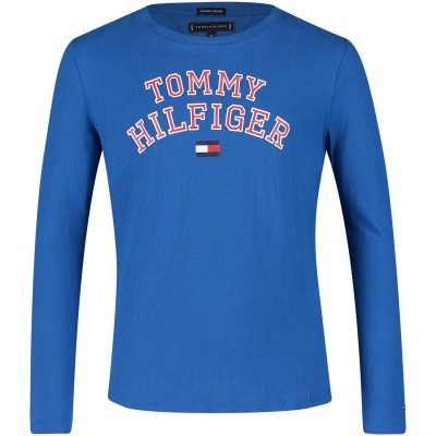 Afbeelding van Tommy Hilfiger KB0KB04432 kinder t-shirt cobalt blauw