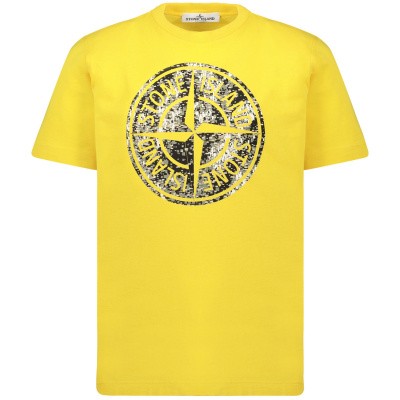 Stone Island 711621057 kinder t-shirt geel Afbeelding van Stone Island 711621057 kinder t-shirt geel