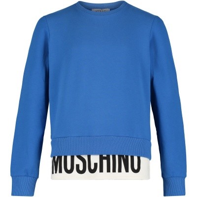 Afbeelding van Moschino HIF027 kindertrui cobalt blauw