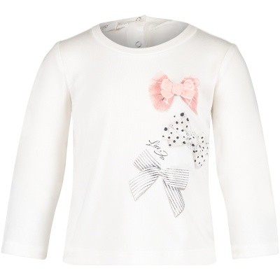 Afbeelding van Liu Jo H68039BOW baby t-shirt off white