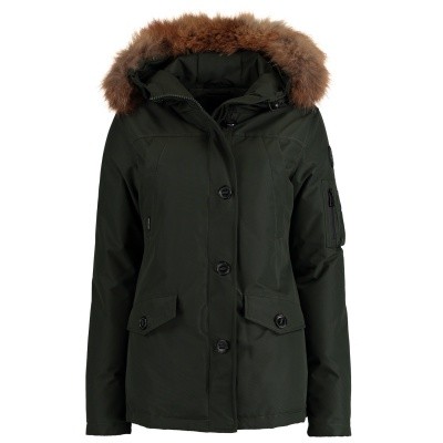 Afbeelding van Airforce HR82W0452 dames jas donker groen
