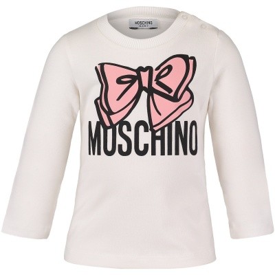 Afbeelding van Moschino MJM01R baby t-shirt off white