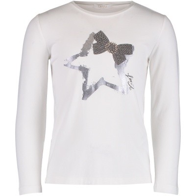 Afbeelding van Liu Jo K68100 kinder t-shirt off white