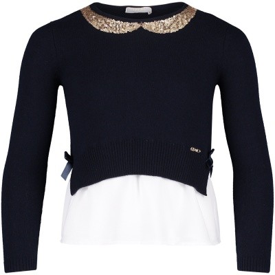 Afbeelding van Liu Jo K68104 kindertrui navy