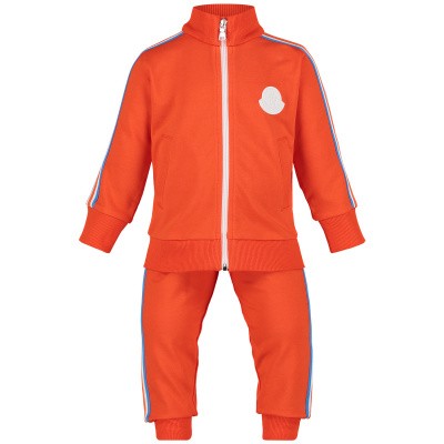 Afbeelding van Moncler 8812605 baby joggingpak oranje