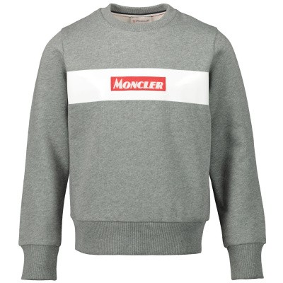 Moncler 8026750 kindertrui grijs Afbeelding van Moncler 8026750 kindertrui grijs