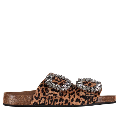 Afbeelding van Toral 10865 dames slippers panter