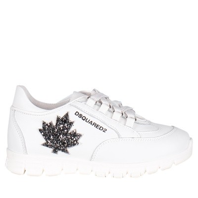 Afbeelding van Dsquared2 59692 GLITTER kindersneakers wit