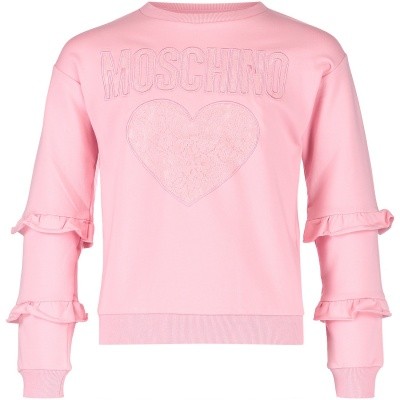 Afbeelding van Moschino HDF01V kindertrui licht roze