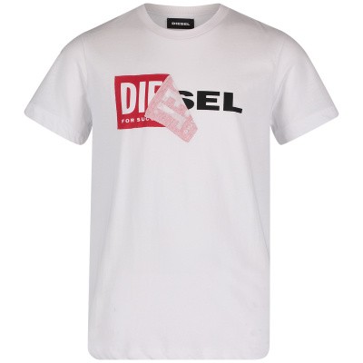Afbeelding van Diesel 00J3ZN kinder t-shirt wit