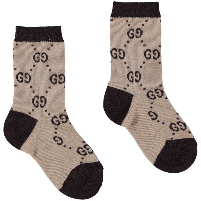 Afbeelding van Gucci 557012 babysokjes beige