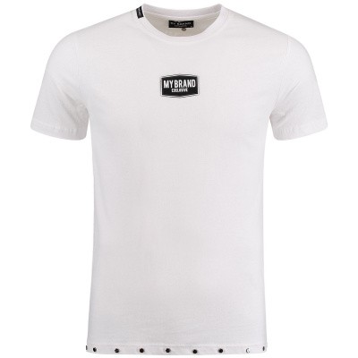 Afbeelding van My Brand MMBTS034G3001 heren t-shirt wit