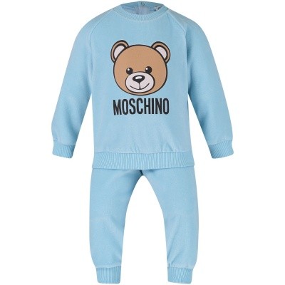 Afbeelding van Moschino MUK01V baby joggingpak licht blauw