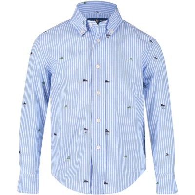 Afbeelding van Ralph Lauren 321702907 kinder overhemd blauw