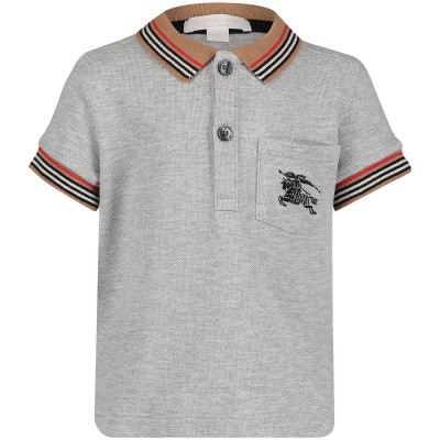 Afbeelding van Burberry 8002858 baby polo grijs