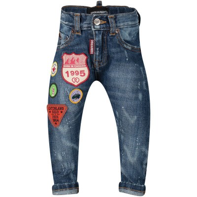 Afbeelding van Dsquared2 DQ01TC D00U2 babybroekje jeans