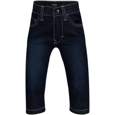 Afbeelding van Boss J04318 babybroekje jeans