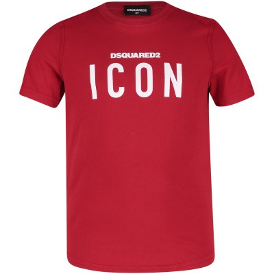 Afbeelding van Dsquared2 DQ02M8 kinder t-shirt rood