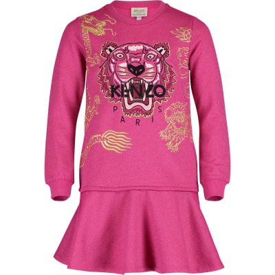 Afbeelding van Kenzo KN30258 kinderjurk fuchsia