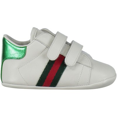 Afbeelding van Gucci 500852 babysneakers wit