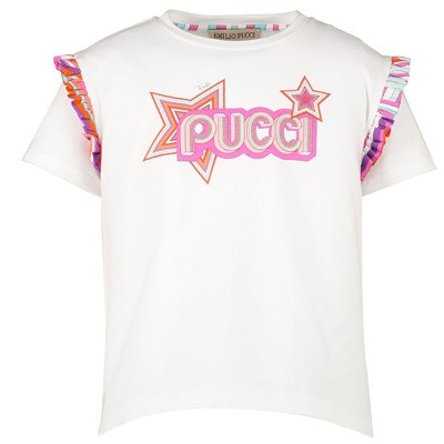 Afbeelding van Pucci 9K8101 kinder t-shirt wit