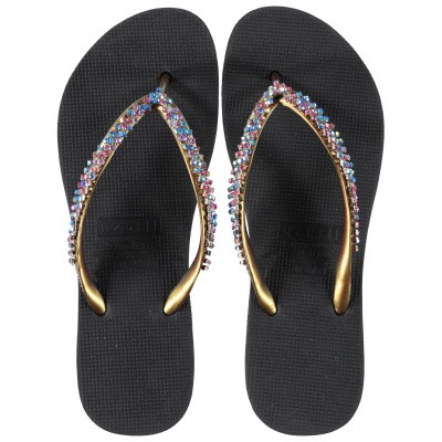 Afbeelding van UZURII BLUE RED CLASSIC dames slippers zwart