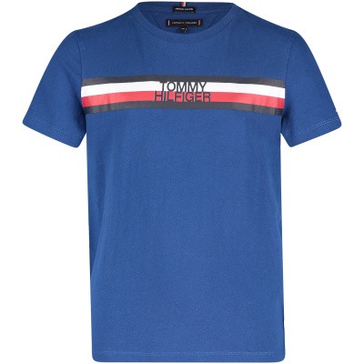 Afbeelding van Tommy Hilfiger KB0KB04678 kinder t-shirt cobalt blauw