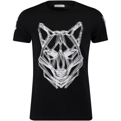 Afbeelding van Pure White 18030120 heren t-shirt zwart