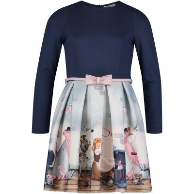 Afbeelding van MonnaLisa 112912 kinderjurk blauw
