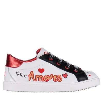 Afbeelding van Dolce & Gabbana DN0109 AV526 kindersneakers wit