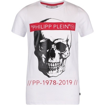 Afbeelding van Philipp Plein BTK0576 kinder t-shirt wit