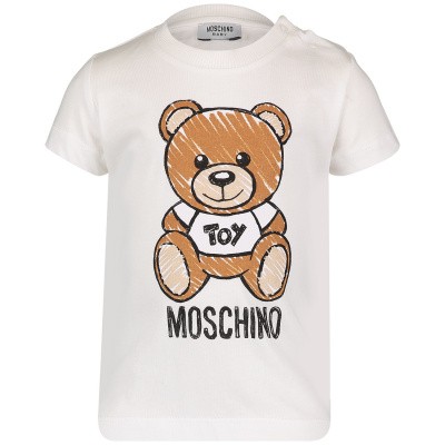 Afbeelding van Moschino MXM01N baby t-shirt off white