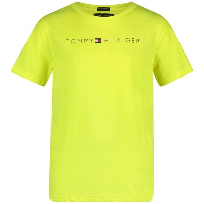 Afbeelding van Tommy Hilfiger KB0KB04865 kinder t-shirt fluor geel