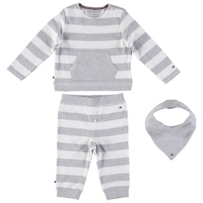 Afbeelding van Tommy Hilfiger KN0KN00911 babysetje grijs