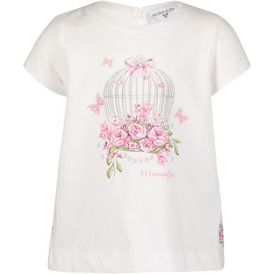 Afbeelding van MonnaLisa 313615SH baby tuniekje wit