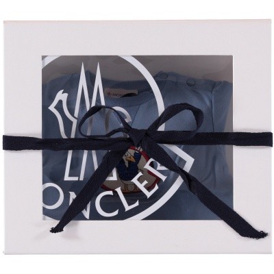 Afbeelding van Moncler 8811506 baby joggingpak licht blauw
