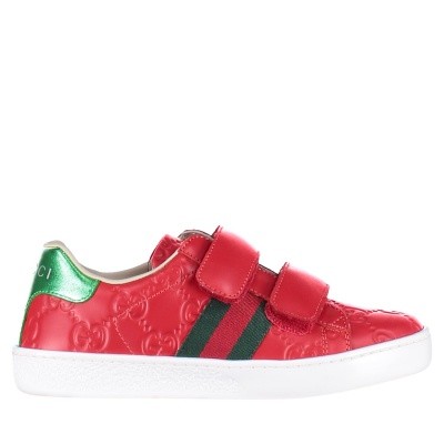 Afbeelding van Gucci 455448 DF720 kindersneakers rood