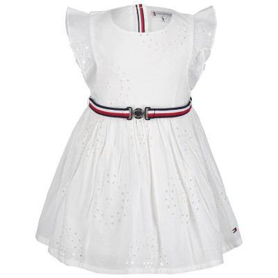 Afbeelding van Tommy Hilfiger KG0KG04271 B babyjurkje wit