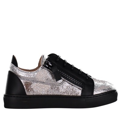 Afbeelding van Guiseppe Zanotti SBE8102/8402 kindersneakers zilver