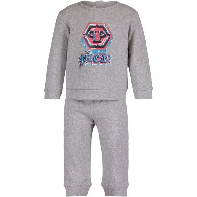 Afbeelding van Philipp Plein AJJ0013 baby joggingpak grijs