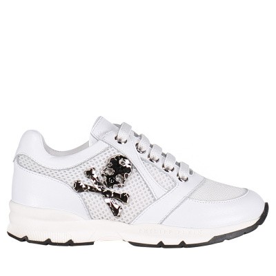 Afbeelding van Philipp Plein BSC0144 kindersneakers wit