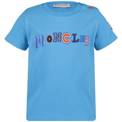 Afbeelding van Moncler 8025450 baby t-shirt turquoise