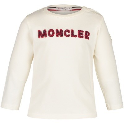 Afbeelding van Moncler 8022850 baby t-shirt off white