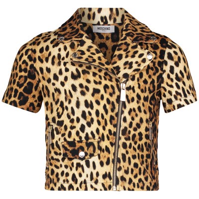Afbeelding van Moschino HDF023 kindervest panter