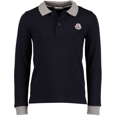 Afbeelding van Moncler 8307750 kinder polo navy