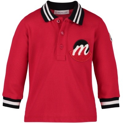 Afbeelding van Moncler 8310205 baby polo rood