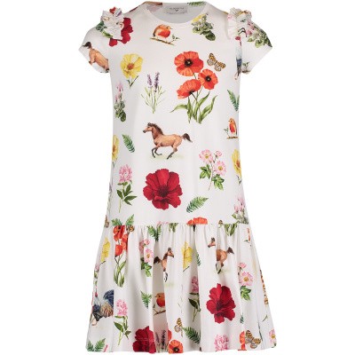 Afbeelding van MonnaLisa 113926 kinderjurk wit